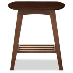 Sacramento Mid-century Modern Scandinavian Style End Table - Dark Walnut - Baxton Studio