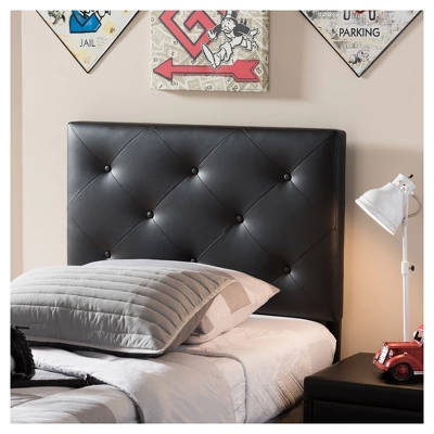 Twin Baltimore Modern And Contemporary Faux Leather Upholstered Headboard - Baxton Studio - Image 3
