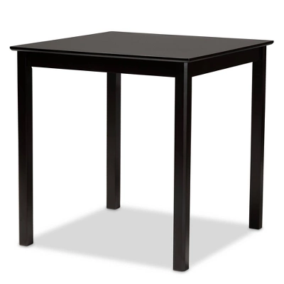 5pc Fenton Fabric Upholstered And Wood Pub Dining Set Dark Brown - Baxton Studio - Image 2