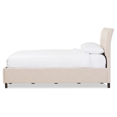 Queen Lea Modern And Contemporary Mix - Linen Storage Platform Bed - Baxton Studio - Image 2