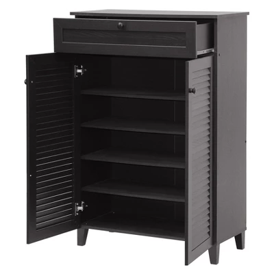 Harding Shoe - Storage Cabinet - Espresso - Baxton Studio - Image 2