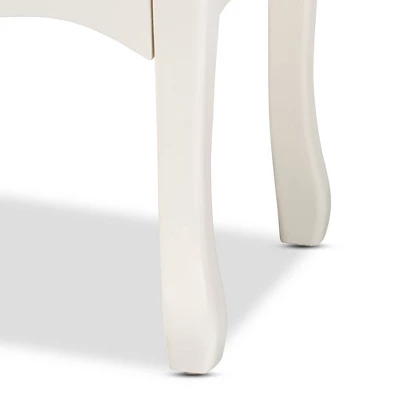 Eliya Wood 3 Drawer Storage Cabinet White - Baxton Studio - Image 6