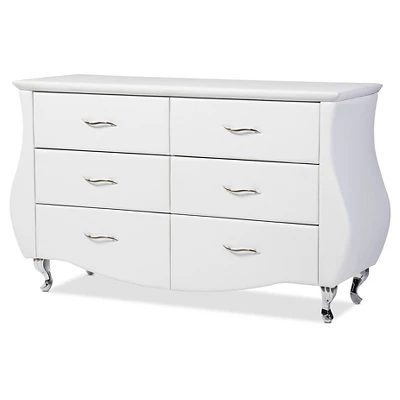 Enzo Modern And Contemporary Faux Leather 6 Drawer Dresser - Baxton Studio - Image 5