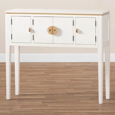 Aiko Wood Console Table White - Baxton Studio - Image 6