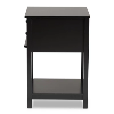 2 Drawer Willow Wood Nightstand - Baxton Studio - Image 3