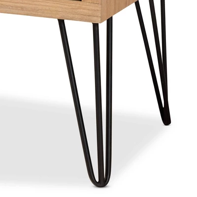 Denali Wood And Metal Storage Cabinet Brown/Black - Baxton Studio - Image 5