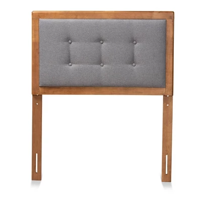 Twin Sarine Fabric Upholstered And Wood Headboard Dark Gray - Baxton Studio