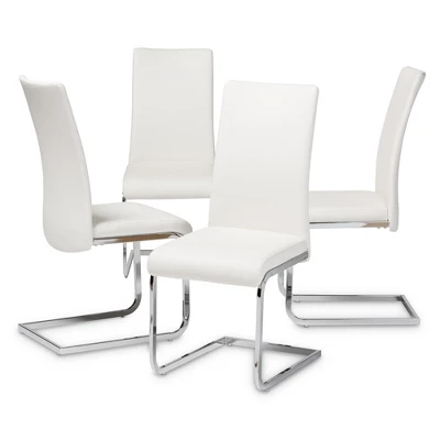 Set Of 4 Cyprien Modern And Contemporary Faux Leather Upholstered Dining Chairs - Baxton Studio - Image 6