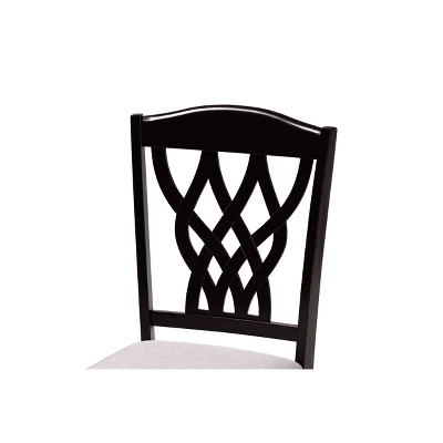 7pc Salem Fabric Upholstered And Wood Dining Set - Baxton Studio - Image 4