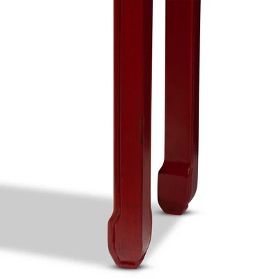 Melodie 6 Drawer Console Table Red - Baxton Studio - Image 5