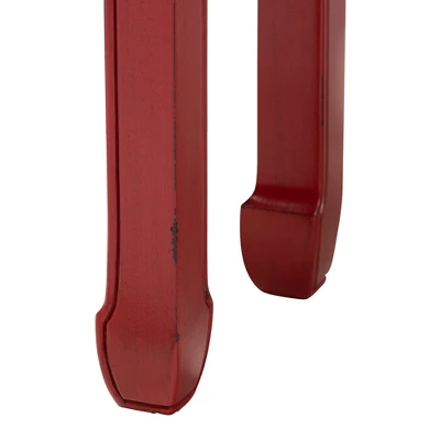 Pomme Accent 6 Drawer Console Table Red - Baxton Studio - Image 10