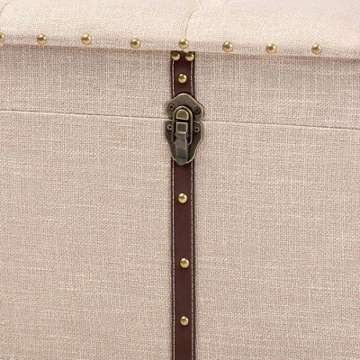 Kyra Fabric Upholstered Storage Trunk Ottoman - Baxton Studio - Image 6