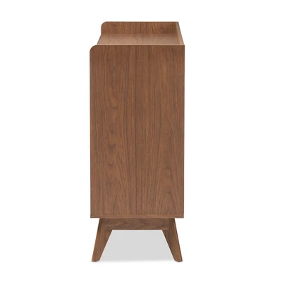 Brighton Mid-Century Modern Wood 6 Drawer Storage Dresser Brown - Baxton Studio - Image 4