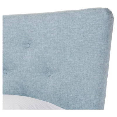 Hannah Mid - Century Modern Fabric Platform Bed - Queen - Baxton Studio - Image 2