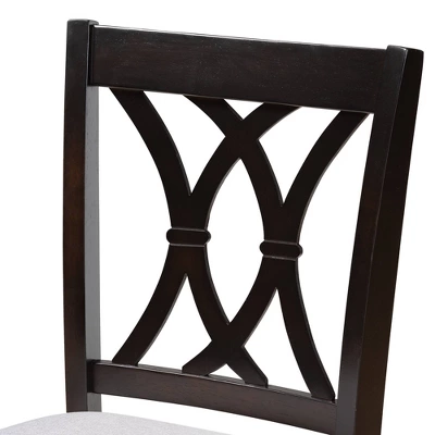 2pc Reneau Finished Wood Counter Height Pub Chairs - Baxton Studio - Image 4