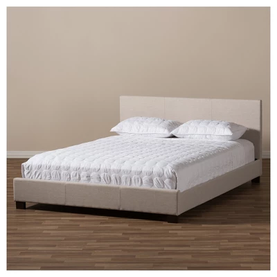 Elizabeth Modern And Contemporary Fabric Upholstered Panel - Stitched Platform Bed - Baxton Studio - Image 4