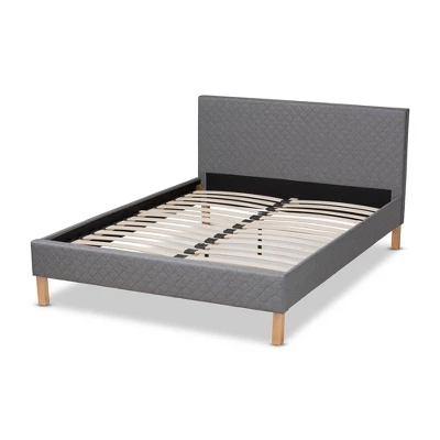 King Aneta Platform Bed Gray - Baxton Studio - Image 2