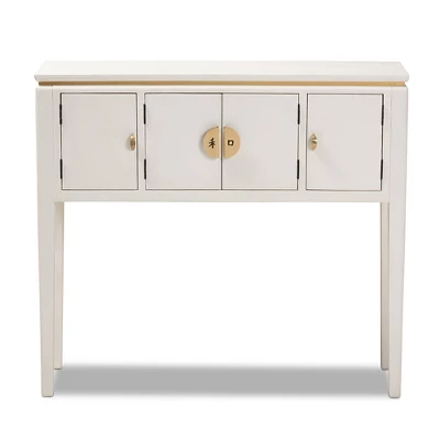 Aiko Wood Console Table White - Baxton Studio