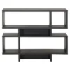Cassidy 35.25" 4 Level Modern Bookshelf Dark Brown - Baxton Studio