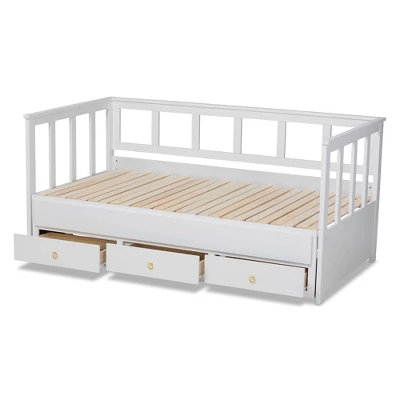 Twin To King Kendra Expandable Daybed With Storage Drawers White - Baxton Studio - Image 6