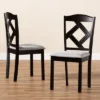 Set Of 2 Ruth Espresso Finished Dining Chair Gray/ Brown - Baxton Studio