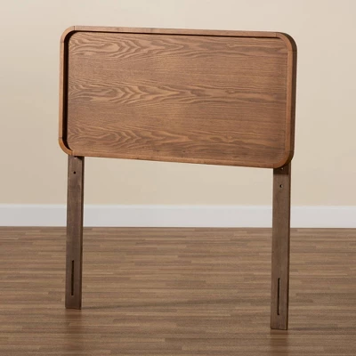 Twin Mailene Wood Headboard Walnut - Baxton Studio - Image 3
