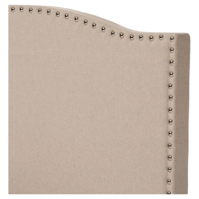 Twin Benjamin Modern And Contemporary Linen Upholstered Arched Platform Bed With Nailhead - Baxton Studio - Image 2