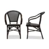 Set Of 2 Artus Indoor And Outdoor Stackable Bistro Dining Chairs - Baxton Studio