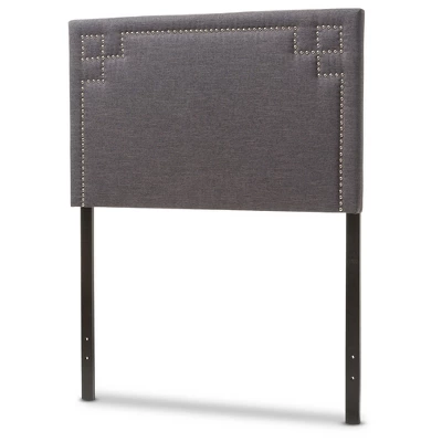 Geneva Modern And Contemporary Fabric Upholstered Headboard - Twin - Baxton Studio