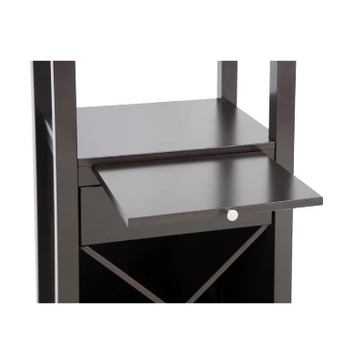 Austin Wood Modern Wine Tower Dark Brown - Baxton Studio - Image 2