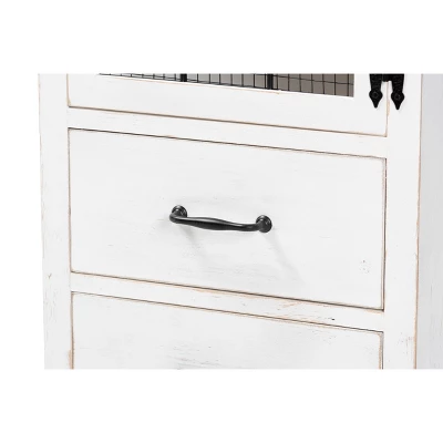 Faron Finished Wood 2 Drawer Storage Cabinet White/Oak Brown - Baxton Studio - Image 5