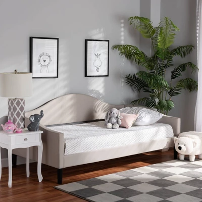 Full Milligan Upholstered Wood Daybed - Baxton Studio - Image 7