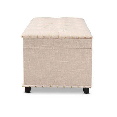 Kyra Fabric Upholstered Storage Trunk Ottoman - Baxton Studio - Image 3