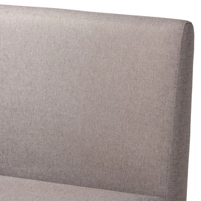 4pc Odessa Mid-Century Modern Fabric Upholstered Wood Dining Nook Set Walnut/Brown - Baxton Studio - Image 6