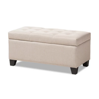 Michaela Modern And Contemporary Fabric Upholstered Storage Ottoman - Baxton Studio - Image 11