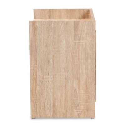 2 Drawers Hale Wood Nightstand - Baxton Studio - Image 3