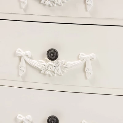 Callen Wood 3 Drawer Nightstand White - Baxton Studio - Image 5