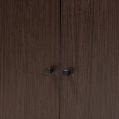 Rossin Wood 2 Door Entryway Shoe Cabinet - Baxton Studio - Image 4