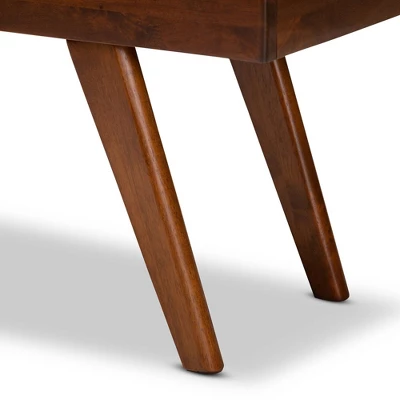 Alona Medium Wood Dining Bench Gray - Baxton Studio - Image 4