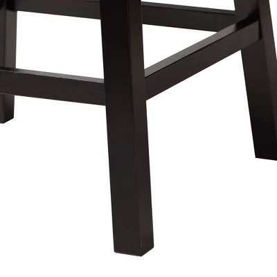 2pc Theron Faux Leather And Wood Swivel Counter Stool Set - Baxton Studio - Image 5