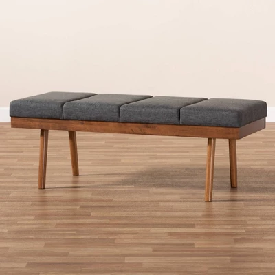 Larisa Wood Bench - Baxton Studio - Image 4