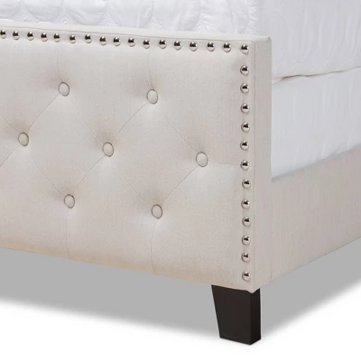 Marion Fabric Upholstered Button Tufted Panel Bed - Baxton Studio - Image 4