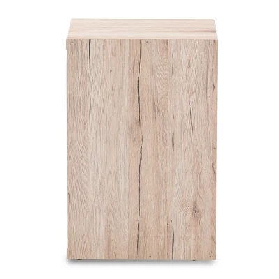 Pandora Modern And Contemporary Two-Tone 2 Drawer Nightstand Dark Gray - Baxton Studio - Image 4