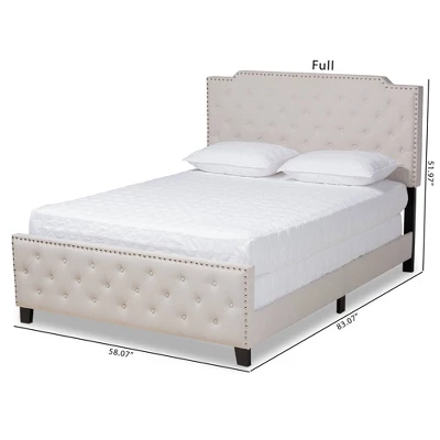 Marion Fabric Upholstered Button Tufted Panel Bed - Baxton Studio - Image 7