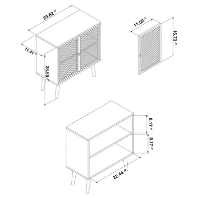 Yuna Natural Brown Wood And Metal 2 Door Storage Cabinet Natural Brown/Black - Baxton Studio - Image 9