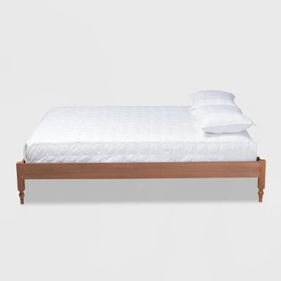 Laure French Bohemian Wood Platform Bed Frame - Baxton Studio