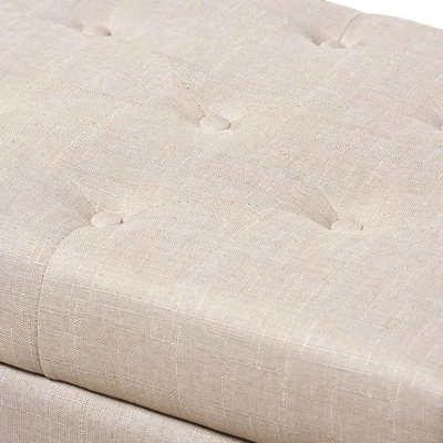Michaela Modern And Contemporary Fabric Upholstered Storage Ottoman - Baxton Studio - Image 5
