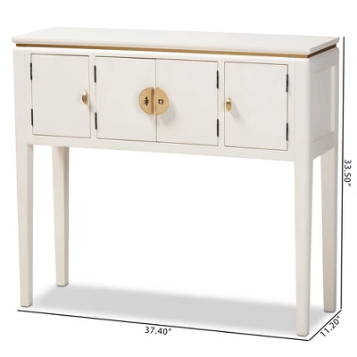 Aiko Wood Console Table White - Baxton Studio - Image 7