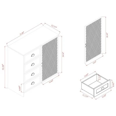 Connell Two-Tone Wood And Metal Sideboard Buffet Natural Brown/Black - Baxton Studio - Image 9