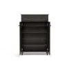 Glidden Wood Modern Shoe Cabinet (Tall) Dark Brown - Baxton Studio